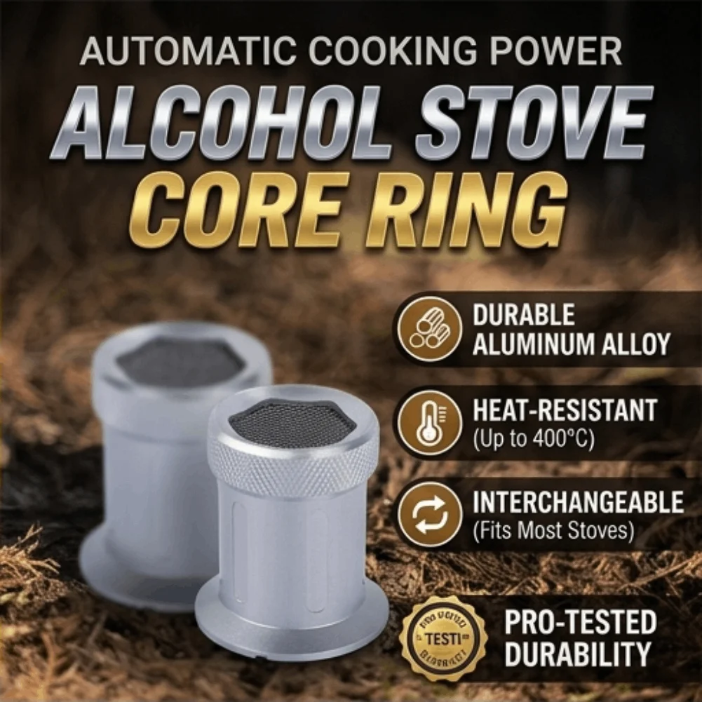 

Lightweight Aluminum Alloy Alcohol Stove Simmer Ring Fire Concentrator Core for Outdoor Camping Cooking Rice Stove Accessory