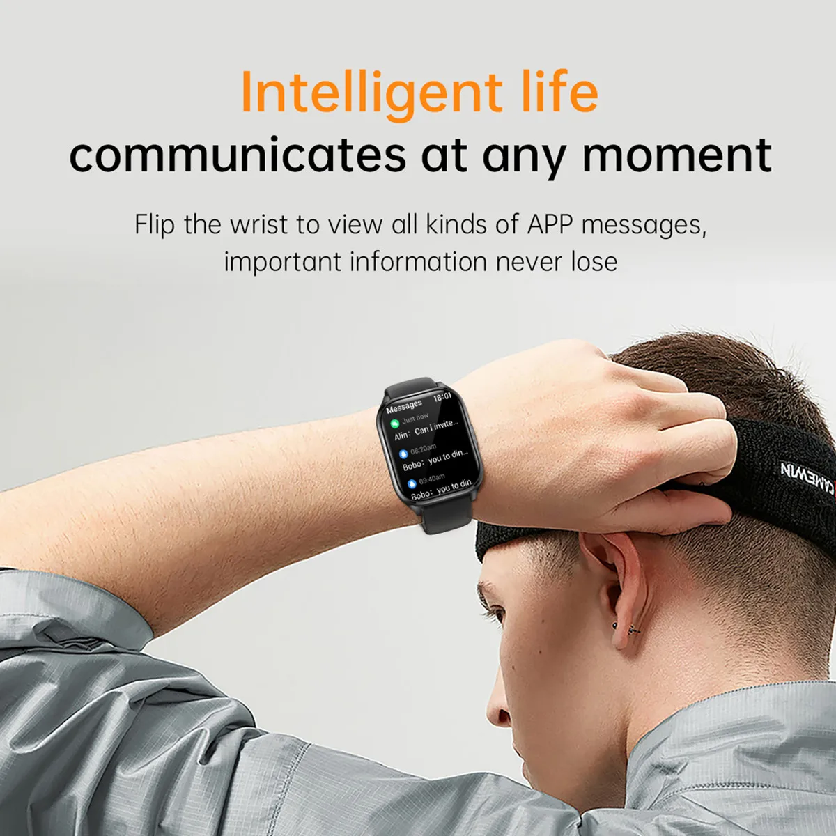 Smart Watch Lingua ebraica Supporto Chiamata Bluetooth Musica Telecomando Schermo HD da 1,85 pollici Smartwatch dorato per regalo di compleanno per donna