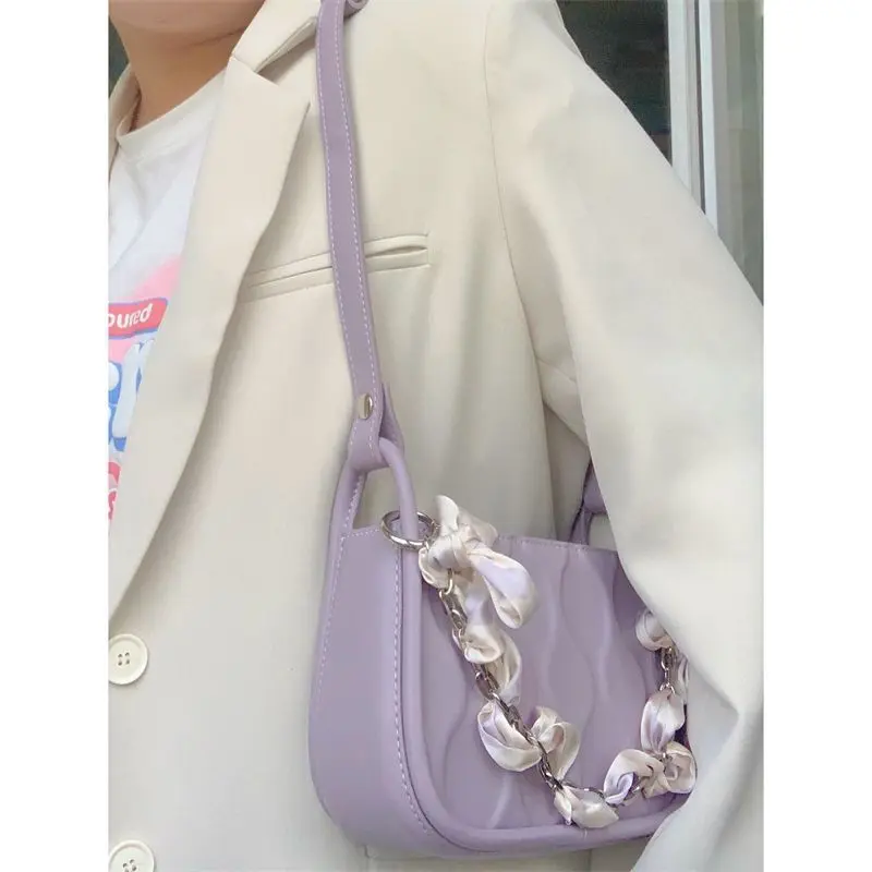 JIAERDI Sweet Cool Purple Handbags Women 2023 Spring Autumn Y2k Shoulder Bags Ladies Harajuku Messenger Bag Luxury Handbags