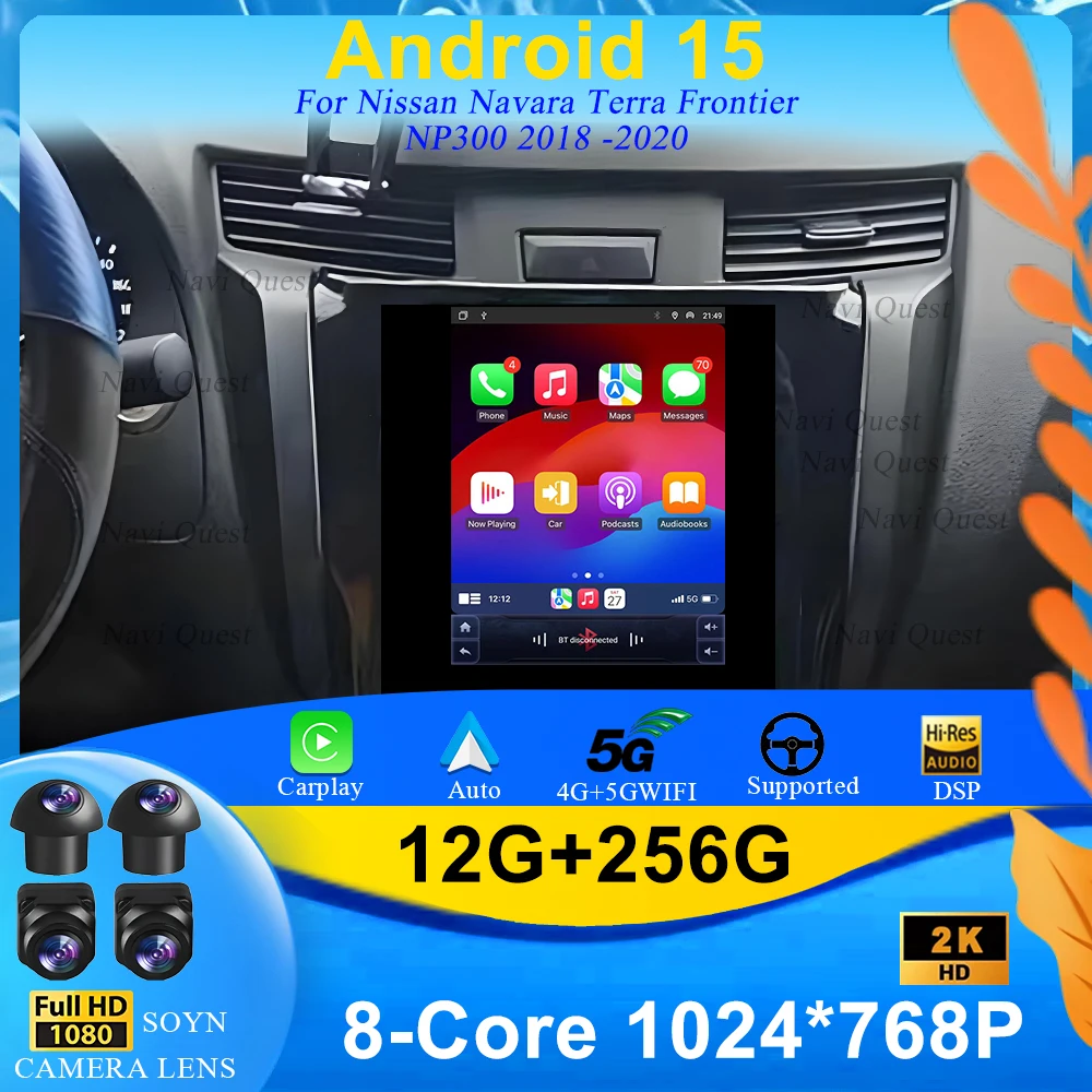 For Nissan Bluebird Sylphy 2005 - 2012 7862S Android 15 Car Radio Tesla Style Multimedia CarPlay Auto GPS Navi Stereo 9.7 inch