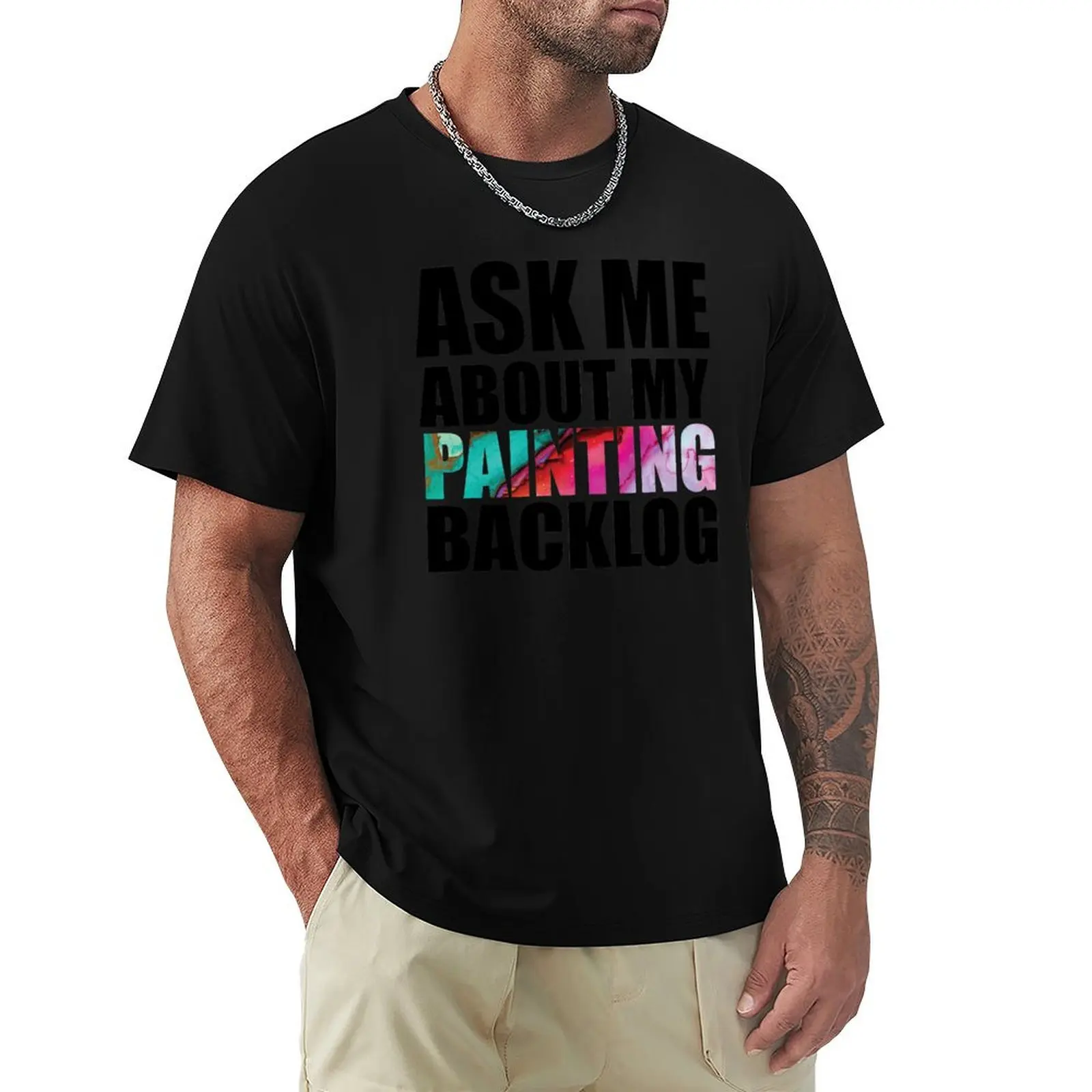 Unpainted miniatures? what unpainted miniatures? T-Shirt Simple Line Art Print Tee