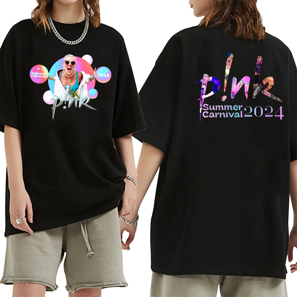 Pink Summer Carnival Tour 2024 P!NK Tshirt Tops Camisetas Unisex Dropshipping