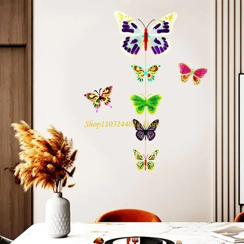 

N5Ke 4 кусочки для стенки бабочки висят эпоксидные формы DIY DIY Клавичная стена Украшение для бабочки для подвесной кремни