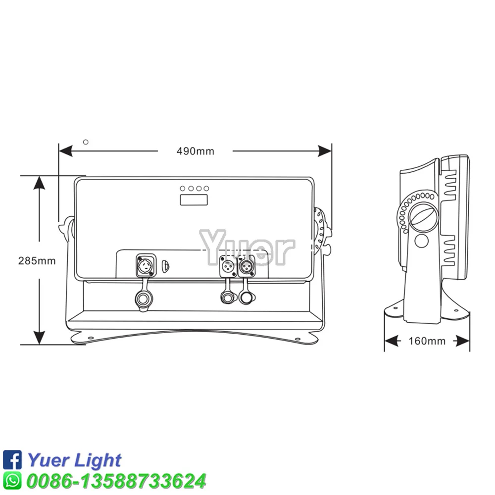 Imagem -06 - Yuer-waterproof Led Strobe Flash Effect Único Controle Dmx Wash dj Club Luzes do Palco ao ar Livre Ip65 1000w 12 Mais 12 Segement