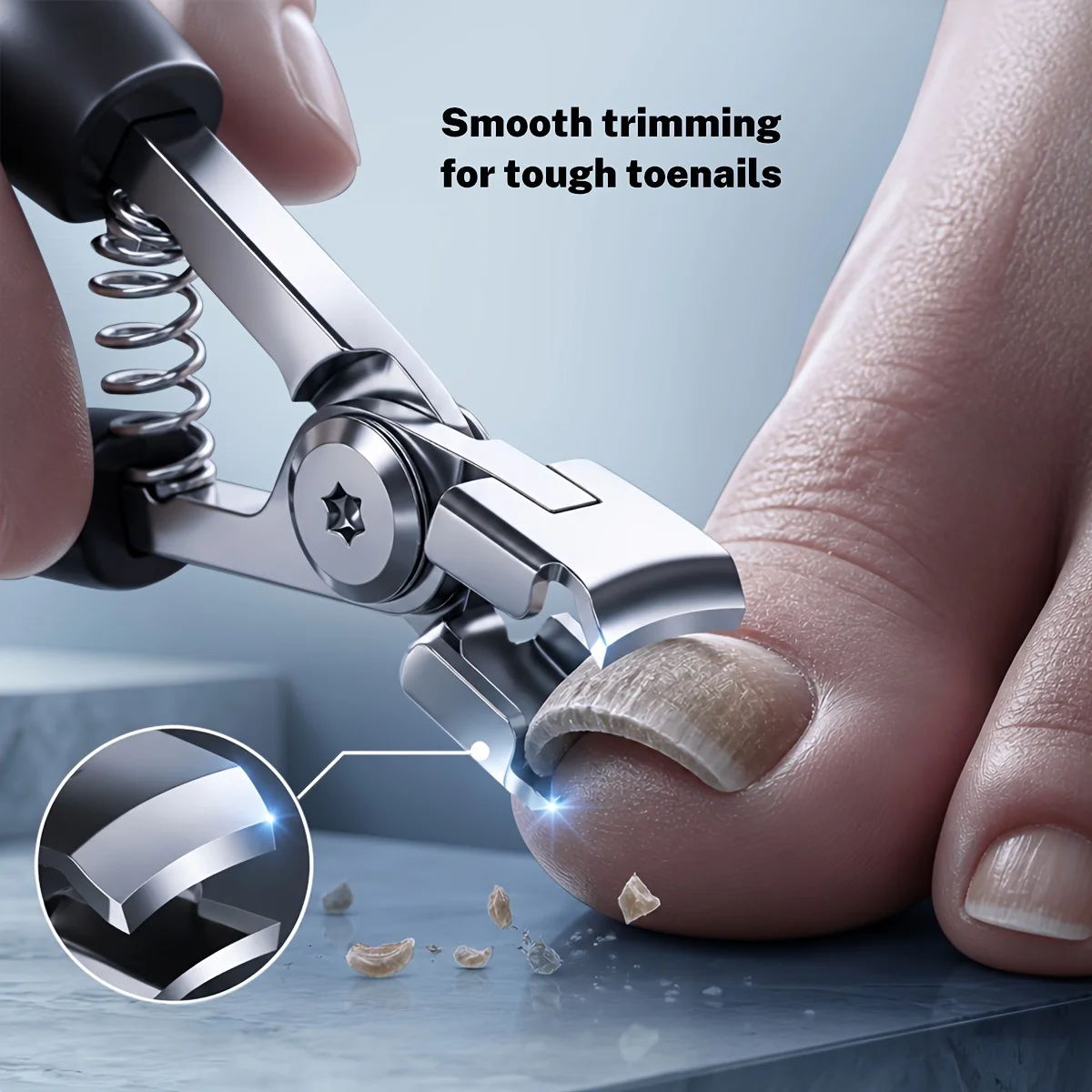 Heavy Duty Wide Jaw Toenail Clippers Curved Sharp Blades Ergonomic Grip For Thick Hard Toenails Manicure Pedicure