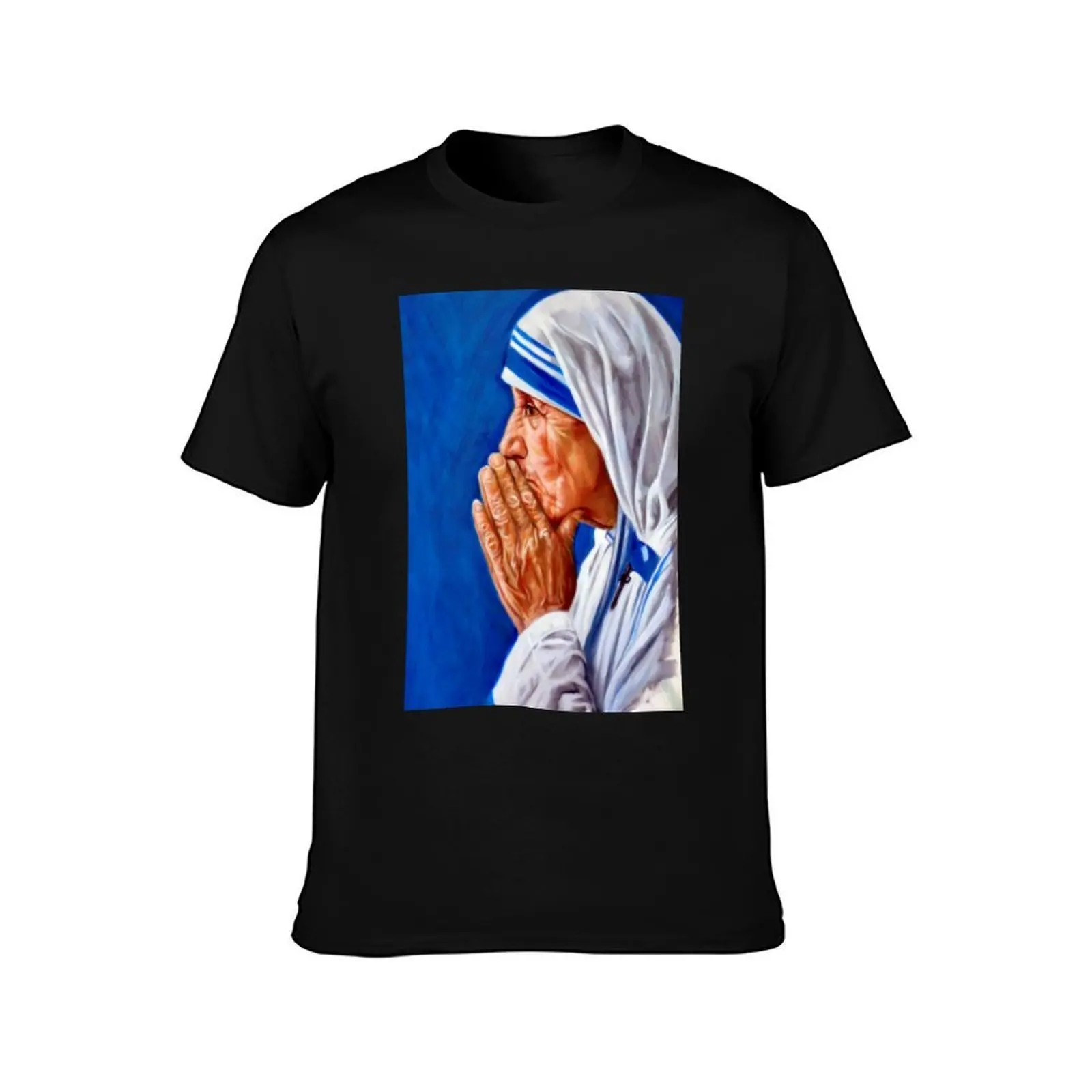 portrait of Mother Teresa T-Shirt, Summer Casual Cotton Tee, Oversized Streetwear Tops, Vintage Graphic Print, Unisex Men Women