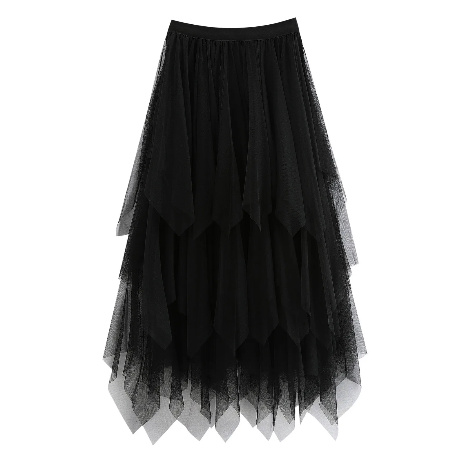 

Women Tutu Tulle Skirt Elegant High Waist Mesh Tiered Layered Half Skirt Short Prom Party Midi Skirt for Summer Fairy Y2K Skirts