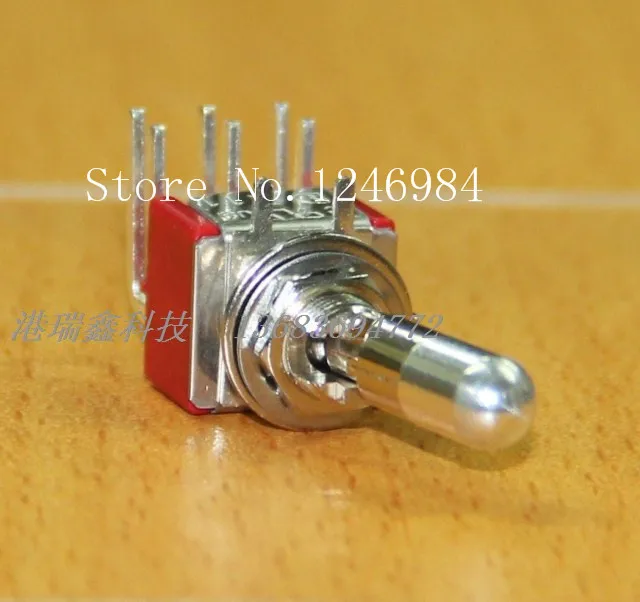 [SA]T8021-LK six legs are bent two tranches M6.35 Dual anti-error latch toggle switch Q11 Deli Wei neck--20pcs/lot