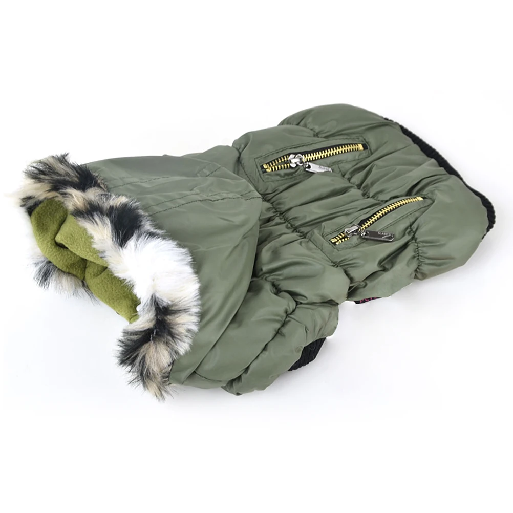 

Pet Dog Coat Green Size S Autumn Winter Soft Cotton Cotton Padded Button Jacket Warm Pet Puppy Apparel Keep Warm Clothing