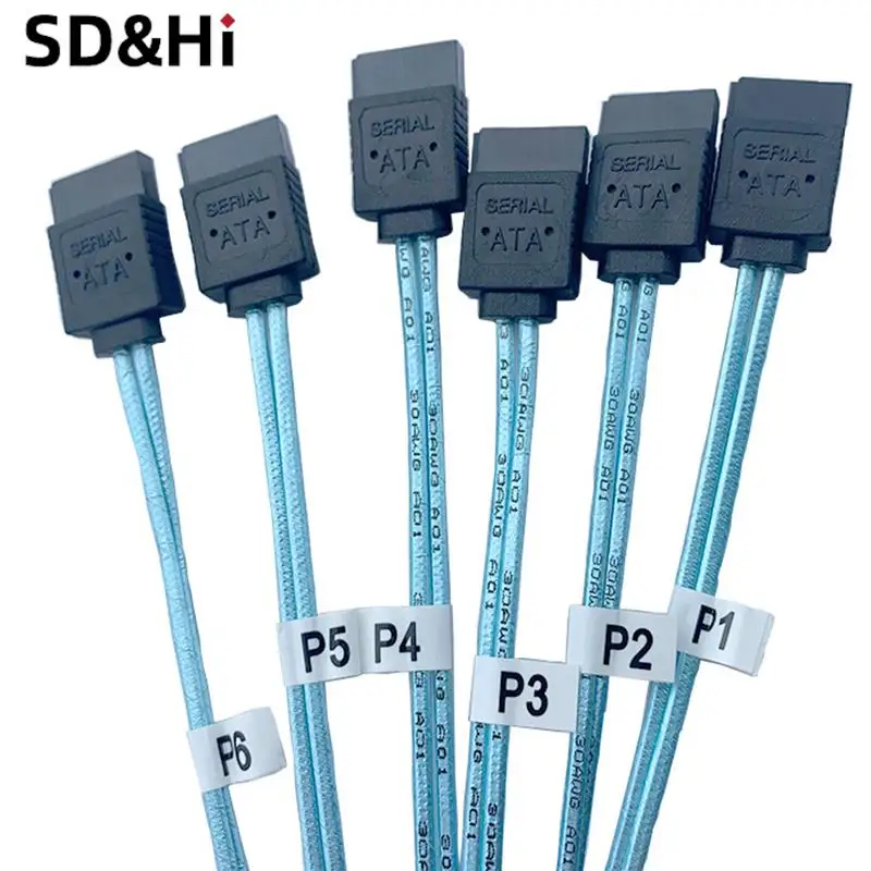 1pc Splitter Cable 6 SATA III 6Gbps Cable 7Pin​ Female Data Cable For Server 0.5m/1m Support Hot Swap SATA Interface