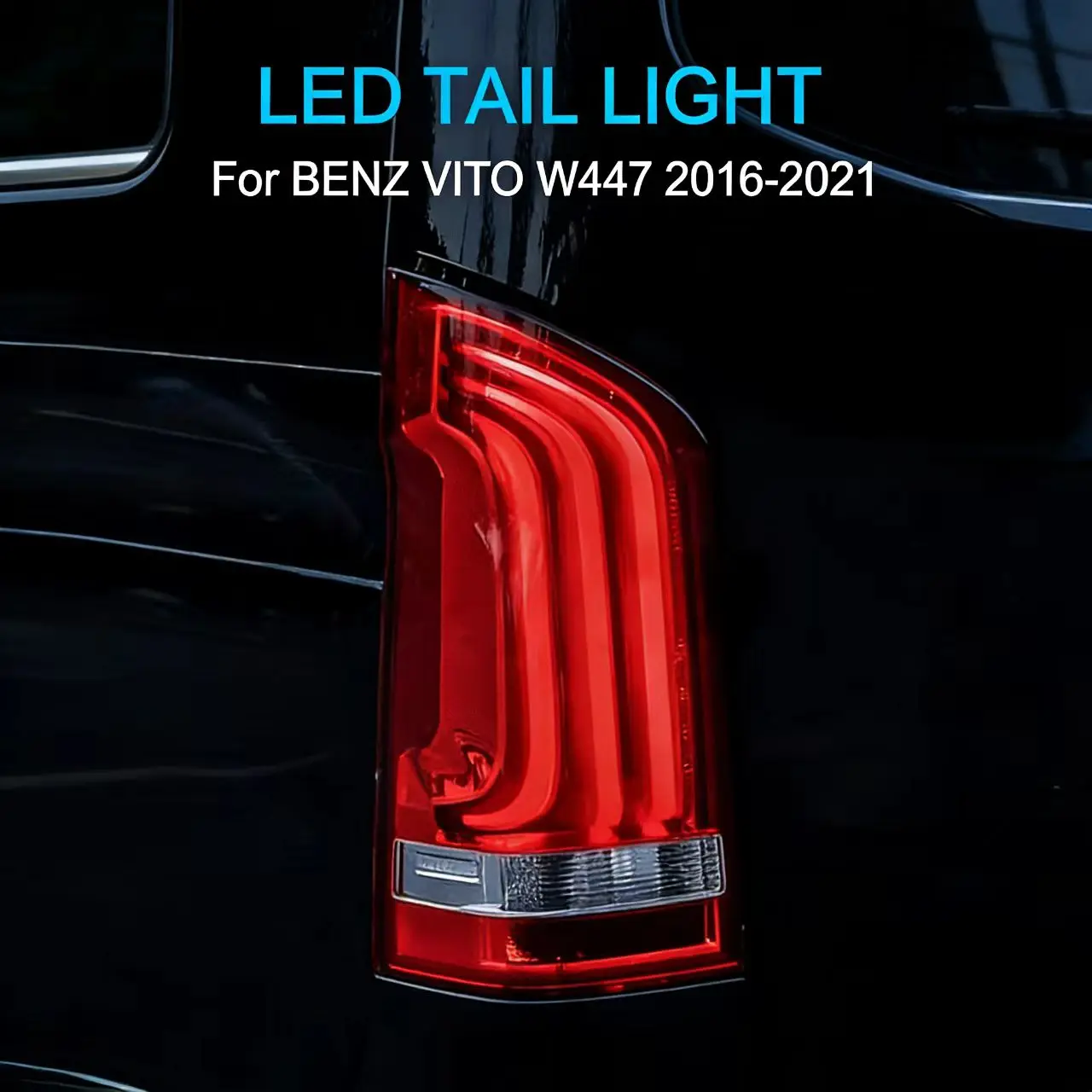 

1 Pair LED Tail Light Assembly for Benz Vito W447 2016-2011 Taillight Plug and Play with LED Dynamic Turning Rear Tail lights