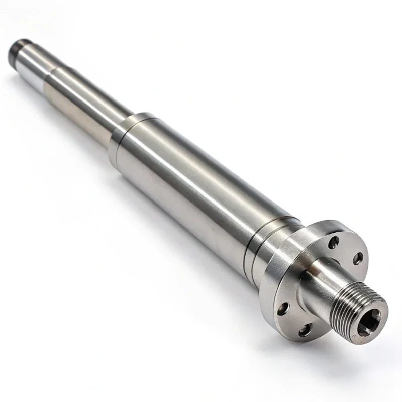 Eixo de flange virado CNC de aço inoxidável personalizado Usinagem CNC Eixo usinado polido de aço inoxidável 304 para indústria alimentícia