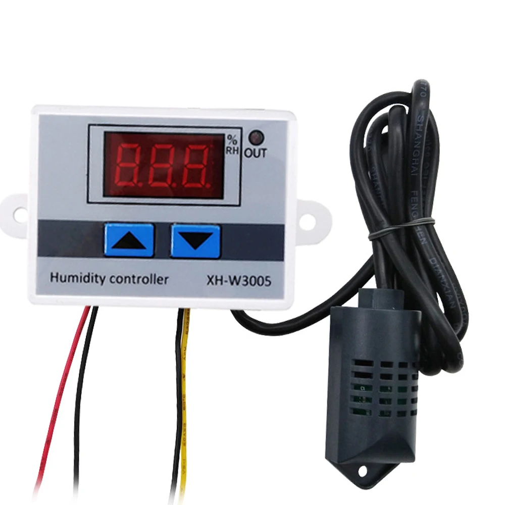 Digital Humidity Controller XH-W3005 12V 24V 220V Humidistat Hygrometer Humidity Control Switch Regulator Humidity Sensor