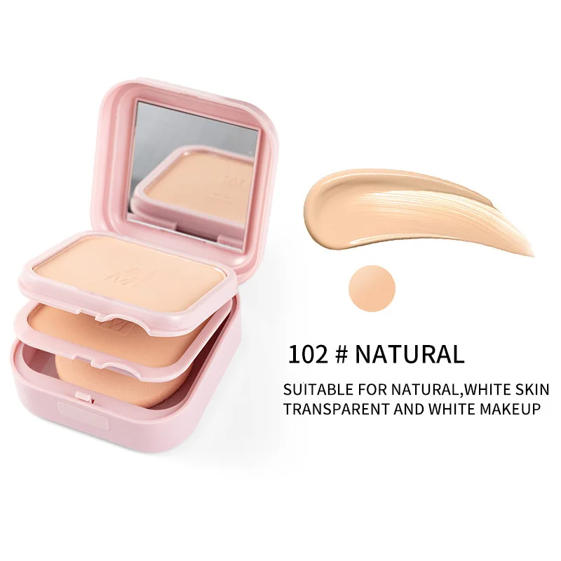 TLM – gâteau en poudre nacrée Double couche, 32g, correcteur longue durée à commande d'huile, maquillage éclaircissant