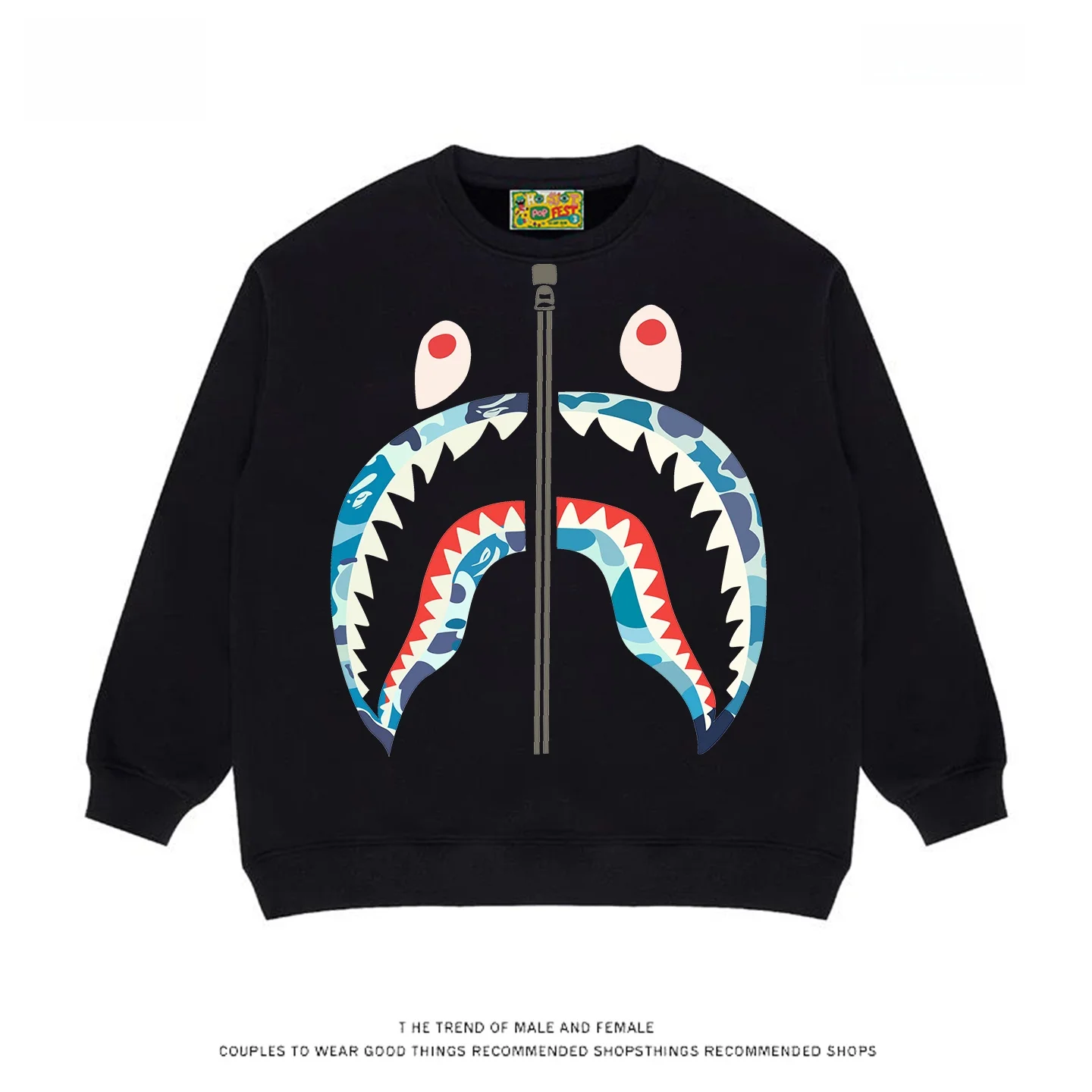 

4HEARTS ark Spotlight Trendy Brand Design Loose Fit Crew Ne Long Sve Sweatirt Creative Print Casual ex Hoodie