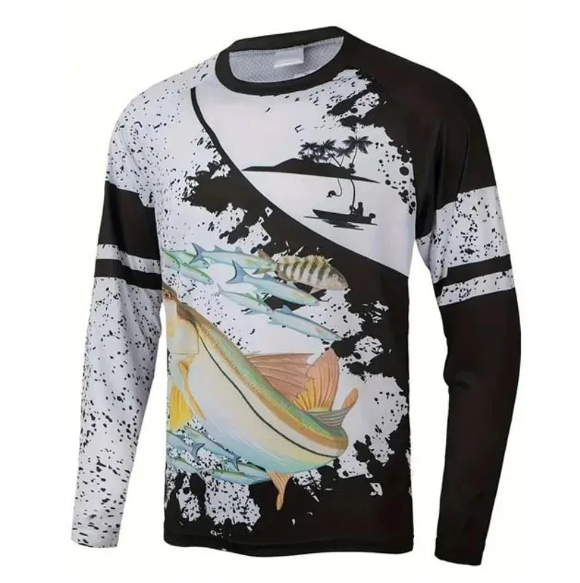 2026 Fisherman's Gift Fishing Shirt Long Sleeve, Fishing Jerseys Fish Tshirts - Breathable fishing supplies sportswear