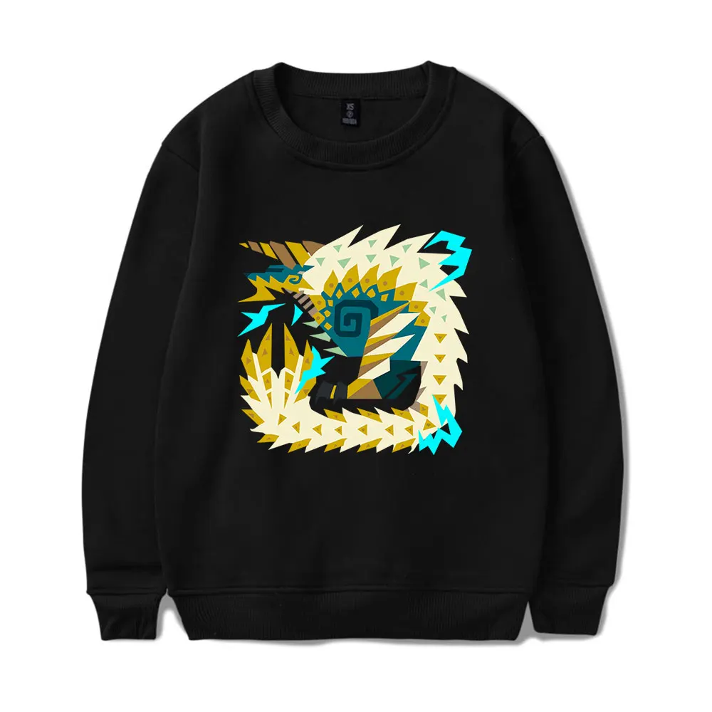 

Zinogre Monster Kanji Monster Hunter Wilds Merch Trendy Sweatshirt Men Sports Pullover y2k clothes Women Everyday Wear