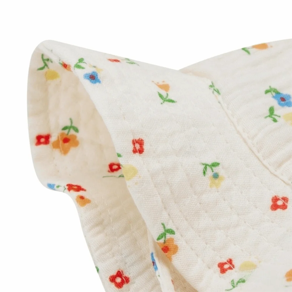 

Милая хлопковая шляпа-ведро для младенцев, шляпа от солнца с сердечком и цветком и ремешком, солнцезащитная детская шляпа рыбака для девочек