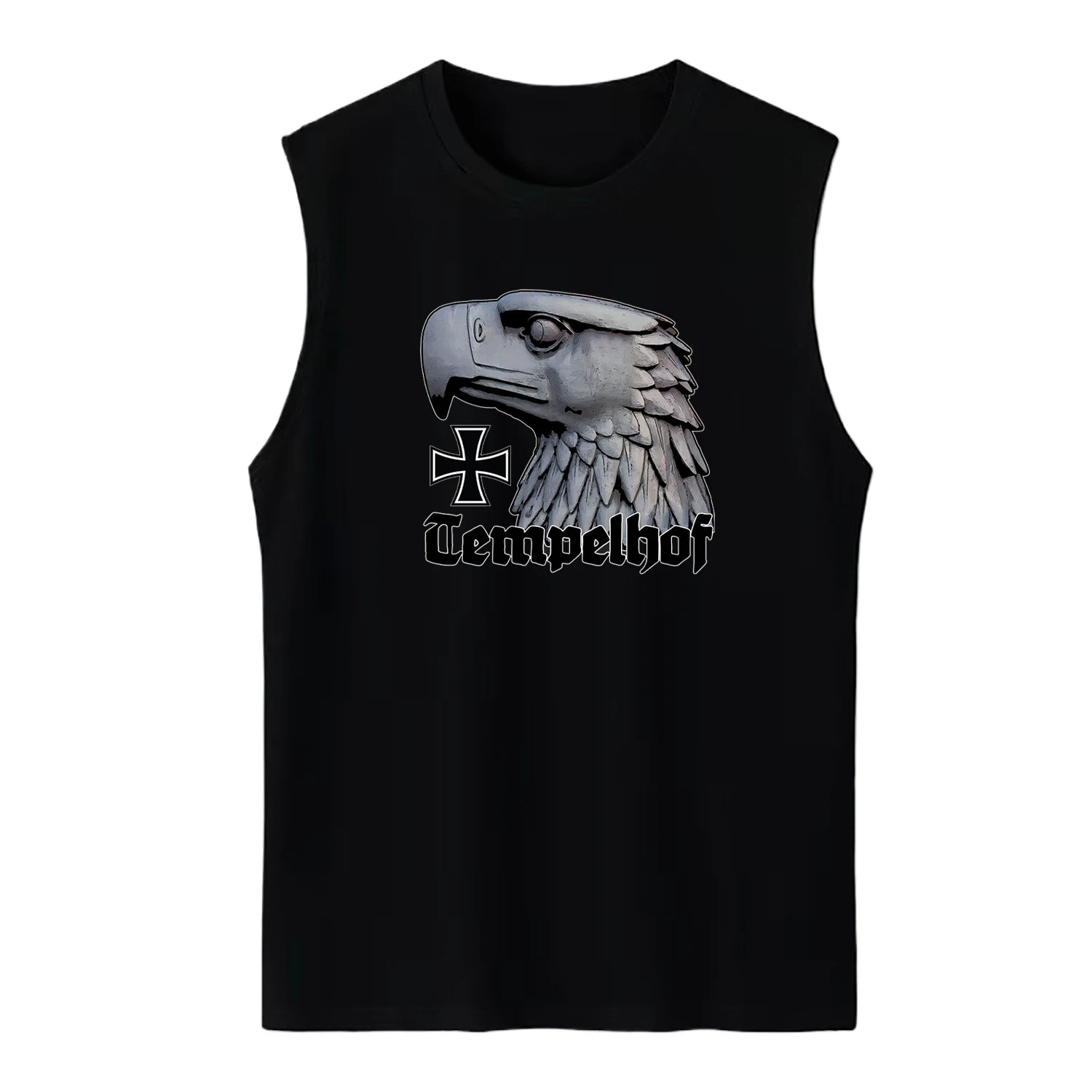 

WWII German Berlin Luftwaffe Tempelhof Airport Eagle Head Tanktop 100% Cotton O-Neck Summer Casual Mens Vest Sleeveless T-shirt