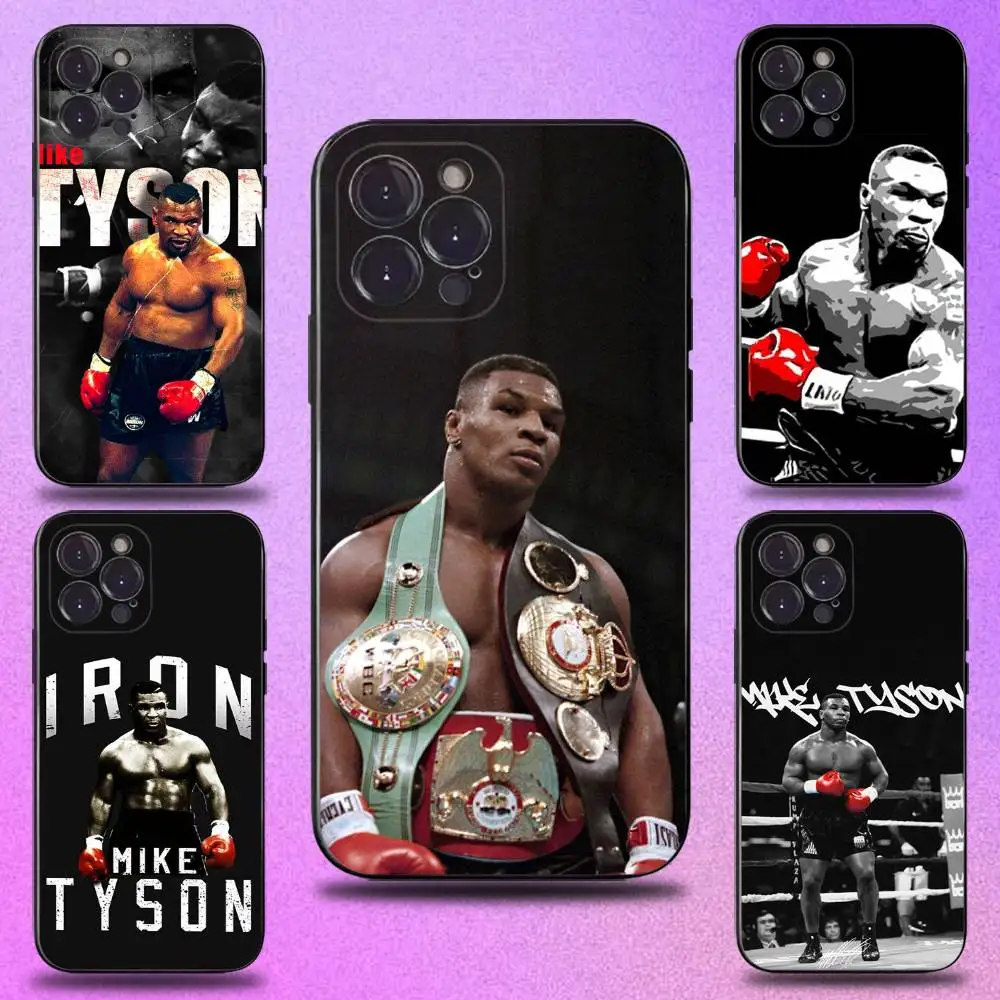 

Mike Tyson Boxer Man Phone Case For iPhone 16,15,14,13,12,11 Plus,Pro Max,XS,X,XR,SE,Mini,8,7,Soft Silicone Black Cover