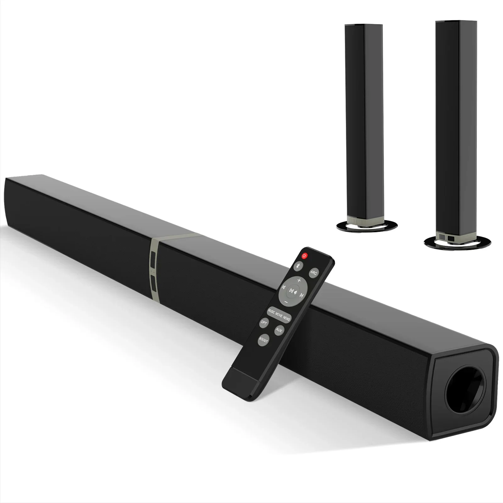 

Best Home Theater Wireless/BT/bluetooth Sound Bars For TV Speaker Soundbar For Movie/music/news With ARC/OPT/Remote Control