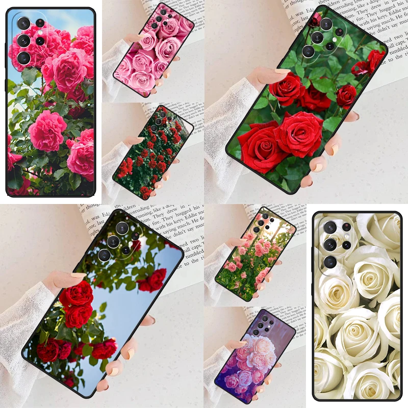 Beautiful Rose Cell Phone Case for Samsung Galaxy S26 Ultra S25 S24 S23 S22 S21 S20 Note10 Cover