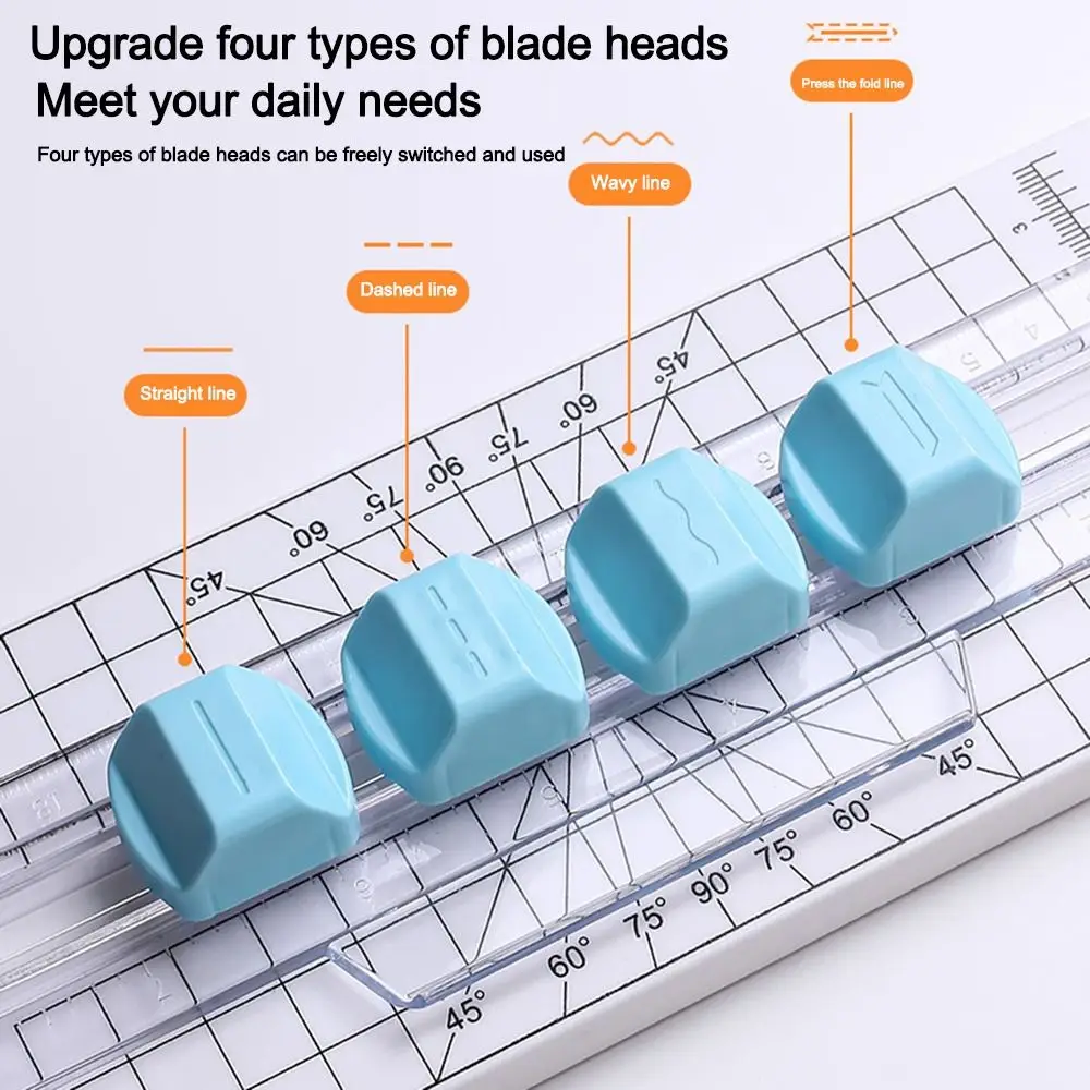 High Quality 4-In-1 Paper Cutter Manual Press-Type Paper Cutting Machine 360° Rotary Creasing Machine School Office Supplies