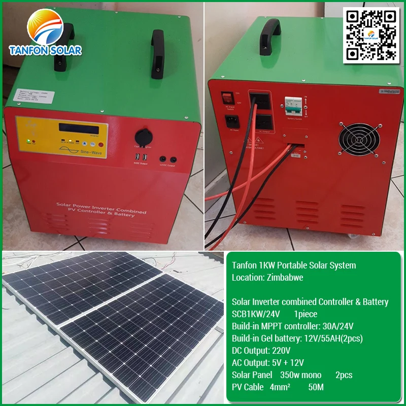 Portable Mini Solar Power Inverter Generator With Inbuilt Battery