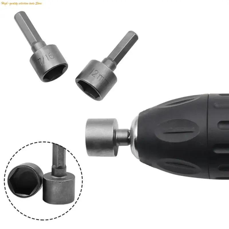 203F 9/14Pcs Socket Sleeves Adapter Hexagonal Connectors Socket for Head Outer Electric