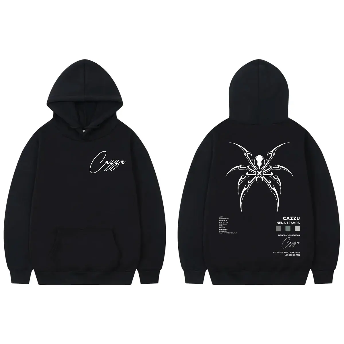 

Singer Cazzu Music Album Print Hoodies High Street Fashion Trend Long Sleeve Sweatshirts Men Women Casual Loose Fleece Pullovers