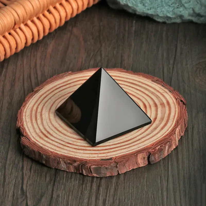 

feng shui black obsidian quartz crystal stones pyramids healing crystals healing stones Folk Crafts