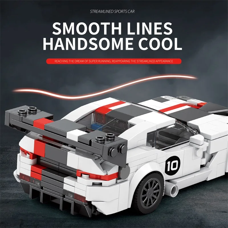 379PCS City Racing Car Model Building Blocks Sport Vehicle Model Bricks Desktop Ornaments Kids Educational Toys Holiday Gifts