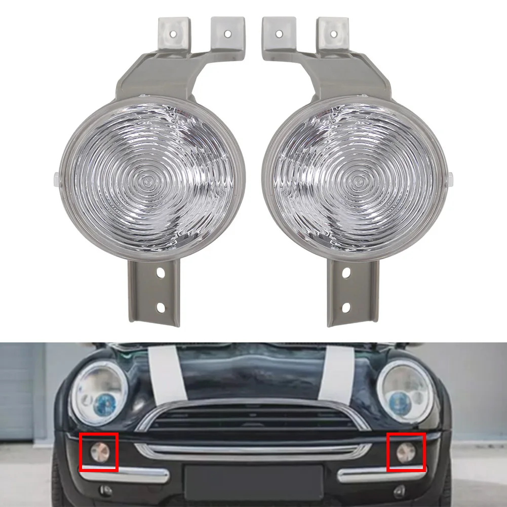 

Car Front Bumper Fog Light Turn Signal Lamp Len ABS + PC Clear For BMW Mini Cooper R50 R52 R53