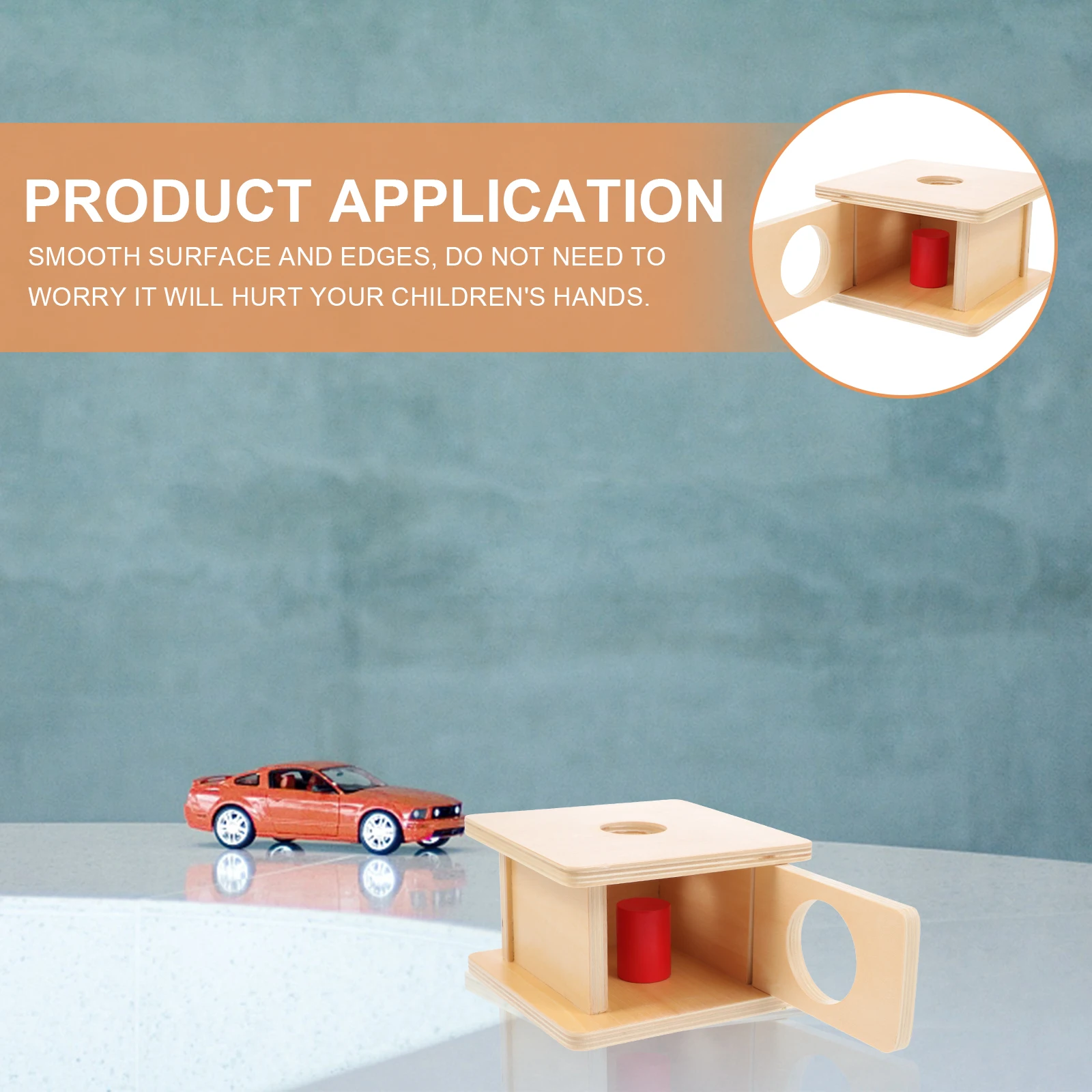 Material didáctico Montessori de madera, juguete preescolar, juguetes geométricos rojos, coordinación ocular H, bordes lisos, juguetes educativos para niños