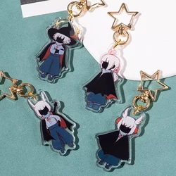 Sky Children of Light Anime KeyChain teth caleb alef daleth Men Key Chain for Women Kawaii Figure Acrylic Keyring Pendant Gift