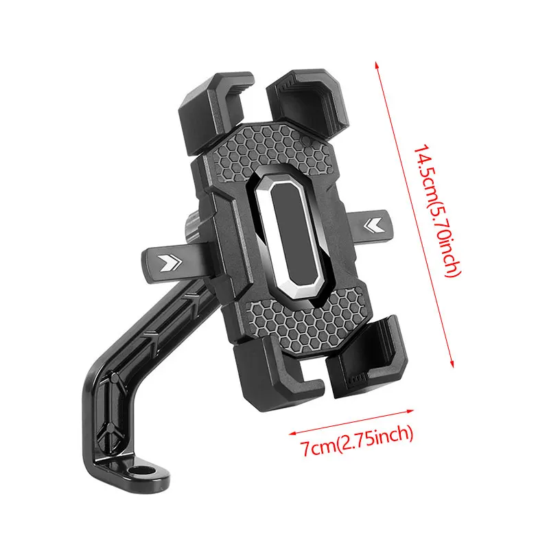 Motorcycle Bicycle Phone Holder Secure Twist Lock Quick Mount 360 Rotation Anti Shake Ebike GPS Navigation Bracket