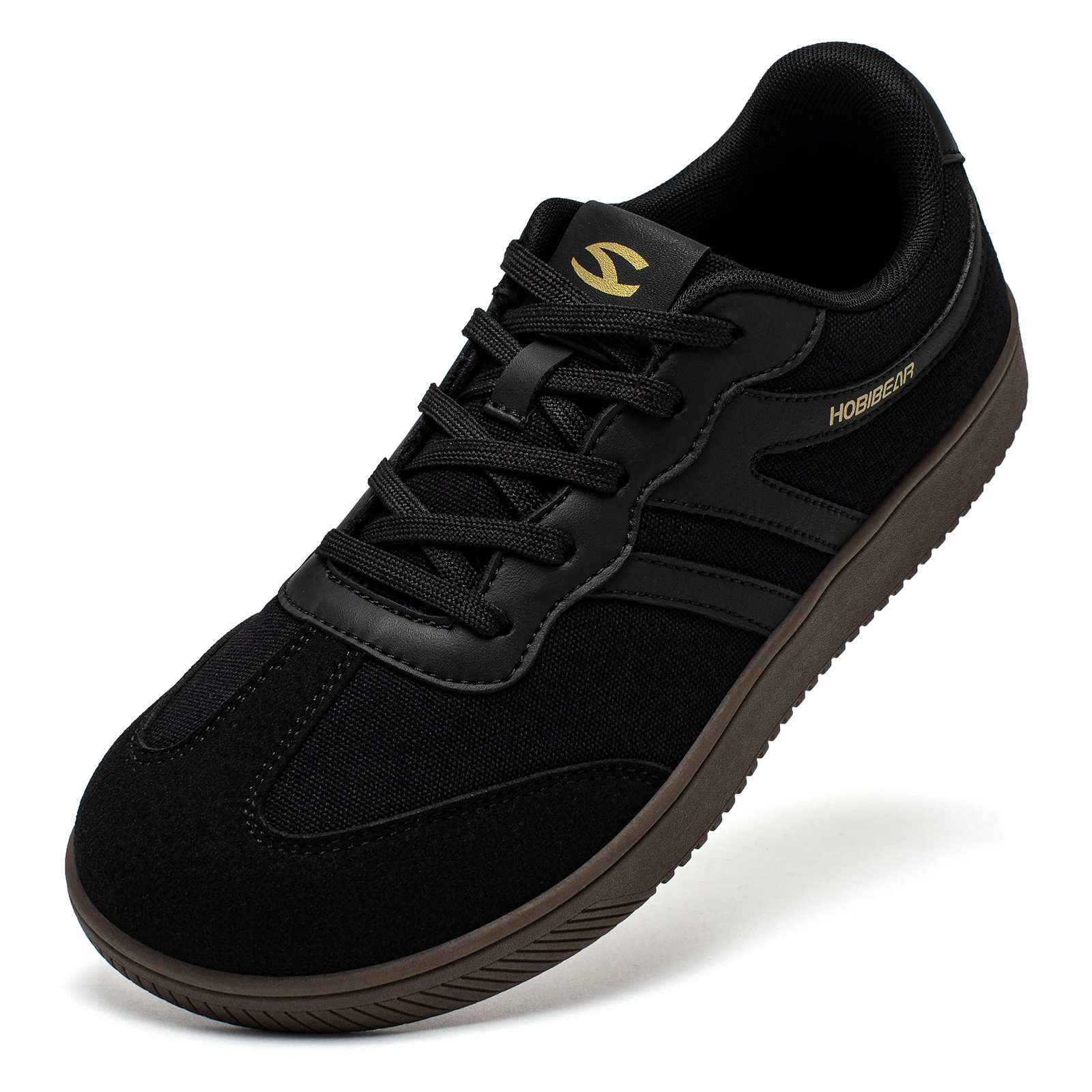 HOBIBEAR Wide Toe Barefoot Shoes Mens Womens Minimalist Fabric Sneaker Lace Up Casual Walking Shoes