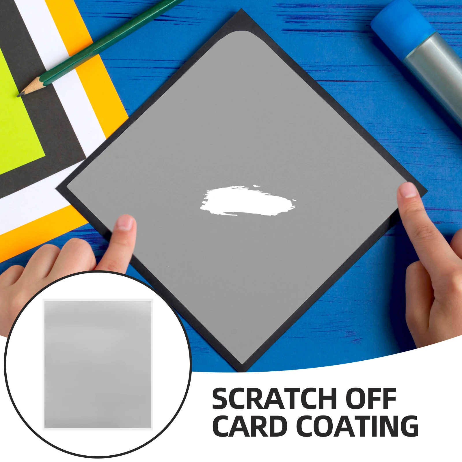 

5 Sheets Card Stickers Large Tickets Game Large Scratch Off Stickers Props Labels Lottery DIY Off Cards Folder Bag Supplies