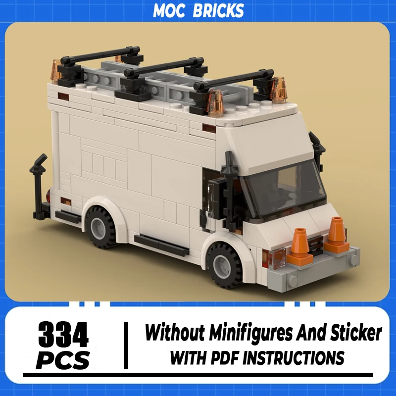 

Модель городской автомобиль Moc, строительные блоки, модульная коробка, универсальная модель фургона, технологические кирпичи, сборка «сделай сам», подарки, игрушки