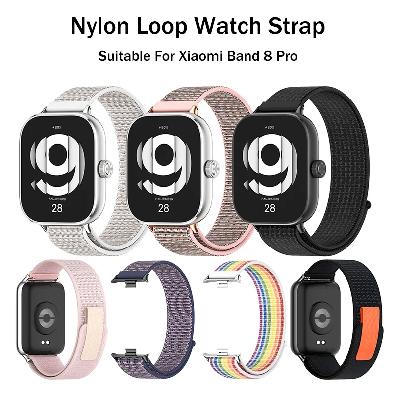 UTHAI Nylon Watch Strap Suitable for Xiaomi 8 Pro Smartwatch Skin Friendly Sweat Resistant Velcro Watch Strap accessories S109