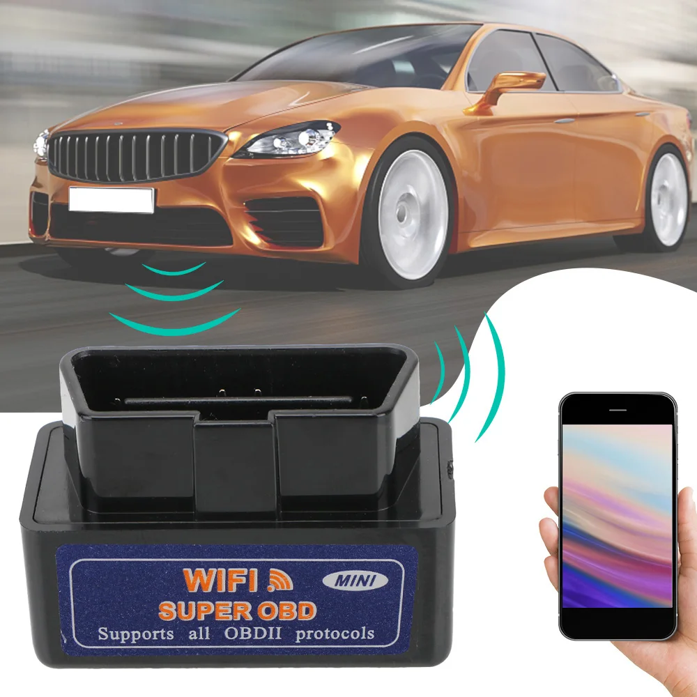 Car Accessories Code Reader Diagnostic Tool Work On IOS/Android WIFI Hardware V1.5 Interface Mini ELM327 OBD2