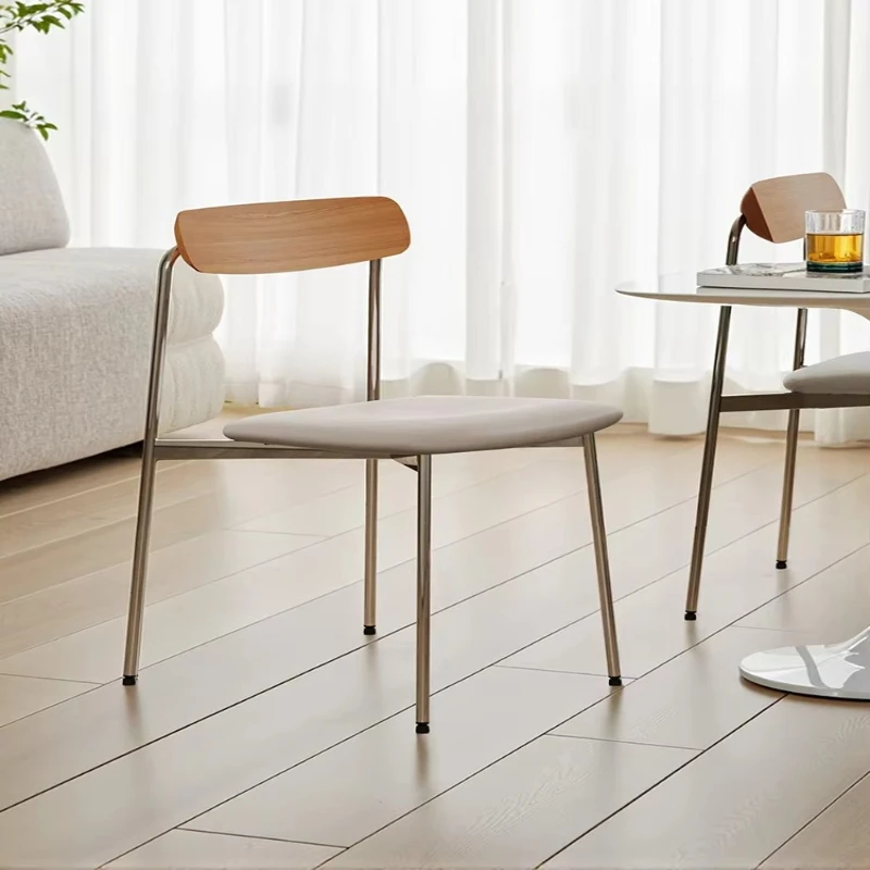 

Simple Modern Adjustable Dining Chair Metal Home Office Backrest Makeup Chair