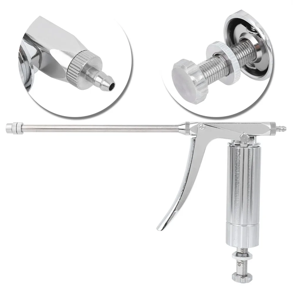 12Pcs Stainless Steel Bee Medicine Sprayer Durable Portable Continuous Sprayer Ergonomic Handle Pollination Syringe