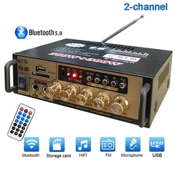 Home Theater Amplifiers Audio 110-240V Bass Audio Power Bluetooth Digital Amplifiers Hifi FM Auto Music Subwoofer Speakers