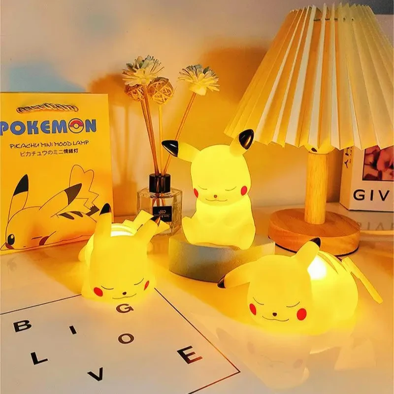 

Pokemon Pikachu Night Light Glowing Christmas Present Children Toy Psyduck Squirtle Cute Bedside Lamp Children's Birthday Gifts