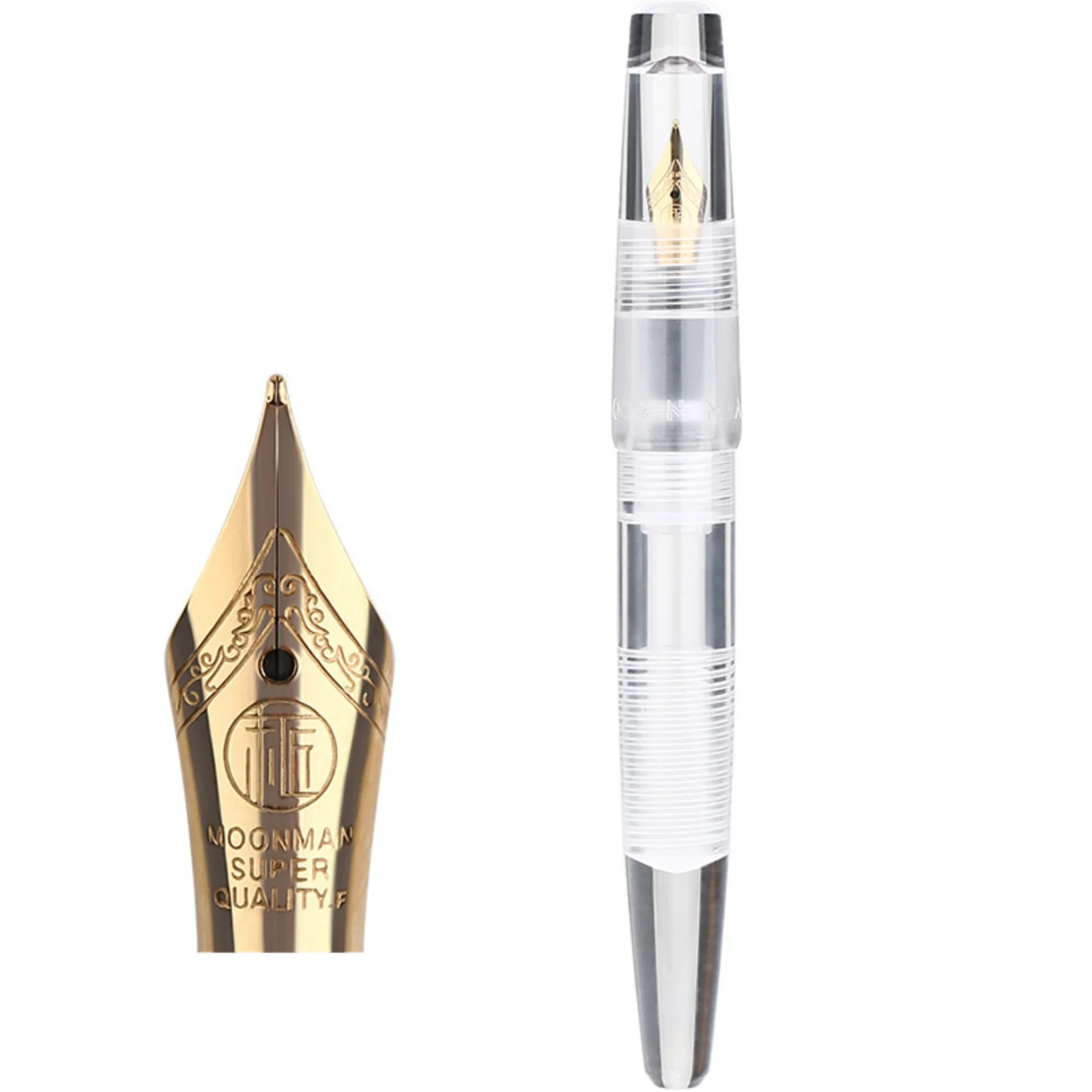 Majohn C2-Mini stylo plume à fil transparent, stylo tordu, corps, stockage d'encre de grande capacité, stylos de pratique d'écriture pour étudiants