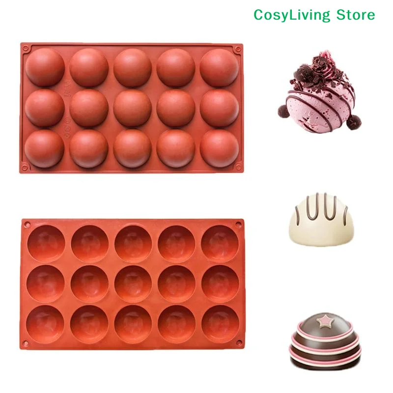 [CL]Silicone Chocolate Sphere Mold Multi-hole Half Ball Molds Hemisphere Shape Cake Mousse Dessert Baking Mold[CL]