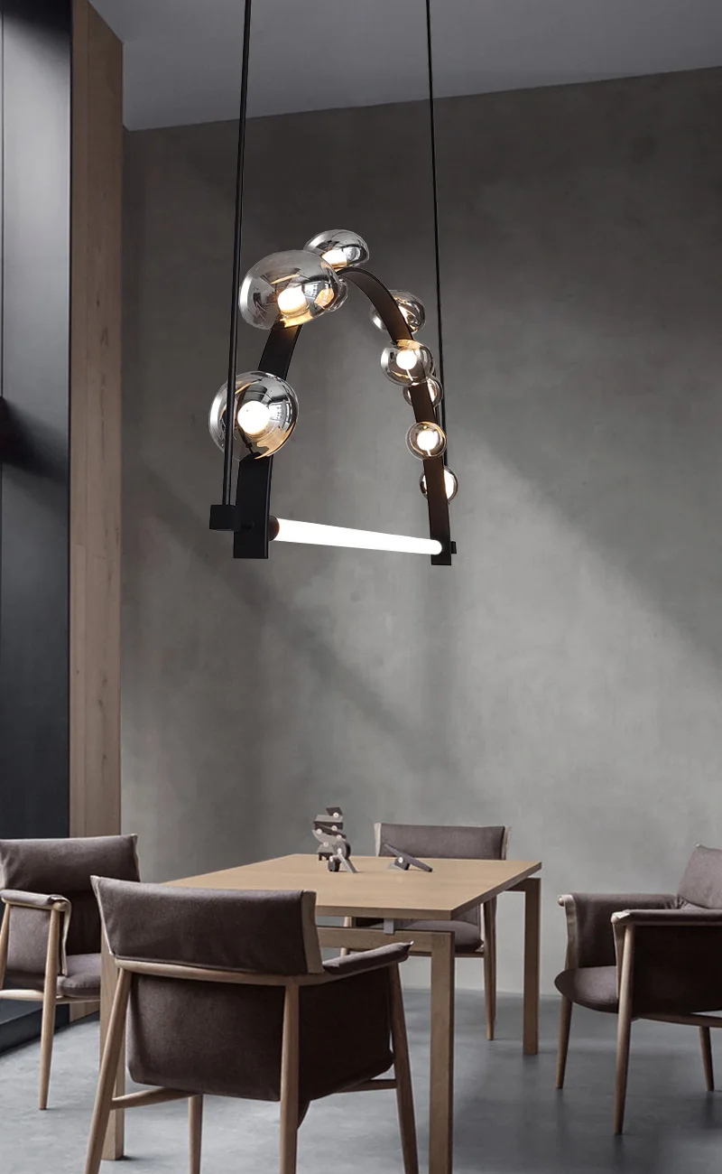 Caren Lighting Lampadari di lusso contemporanei Goccia di rugiada Bagliore celeste abbraccio semplicità finiture eleganti sala da pranzo