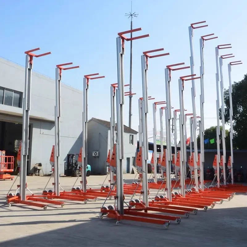 70kg Aluminum Manual Lift Platform with Wire Rope Sling New for Hotels