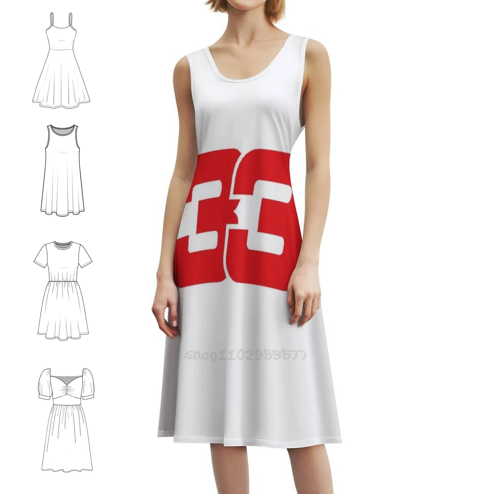 33 33 فستان قصير على طراز Preppy للنساء على شكل حرف a فستان يوم غير رسمي فضفاض مناسب 33 33 Max 33 33 Max ملابس نسائية #2